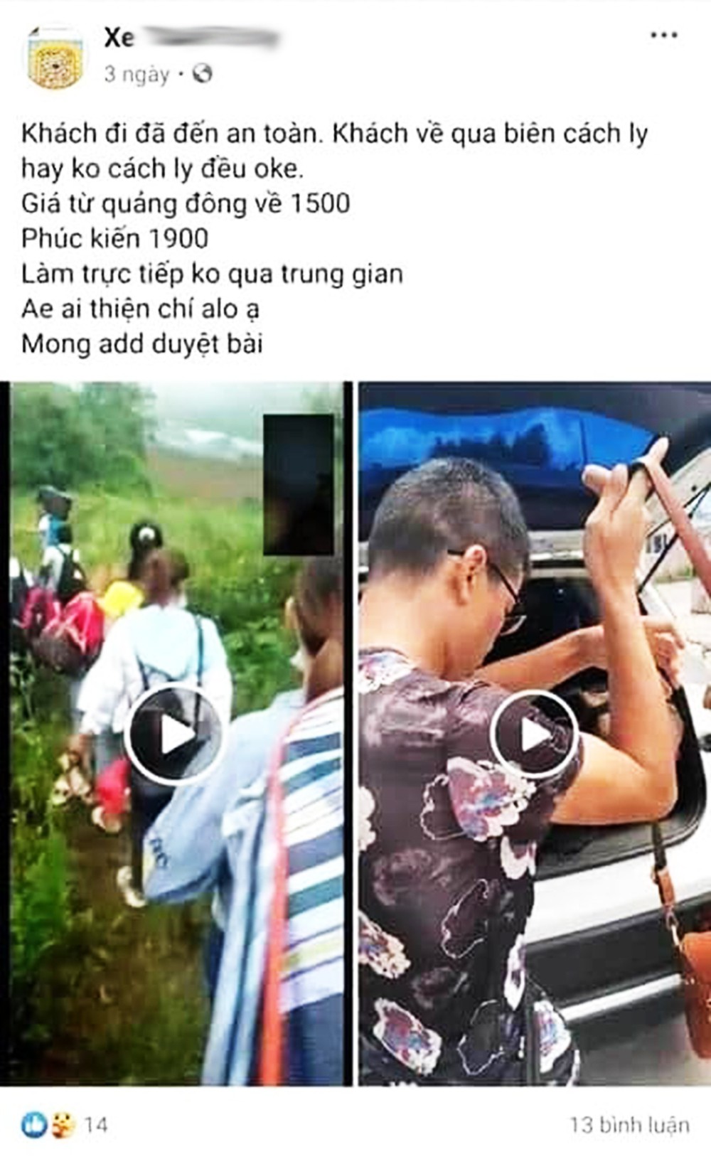 Giật mình với những quảng cáo đưa người qua biên giới Việt - Trung trốn cách ly trên mạng xã hội - ảnh 5