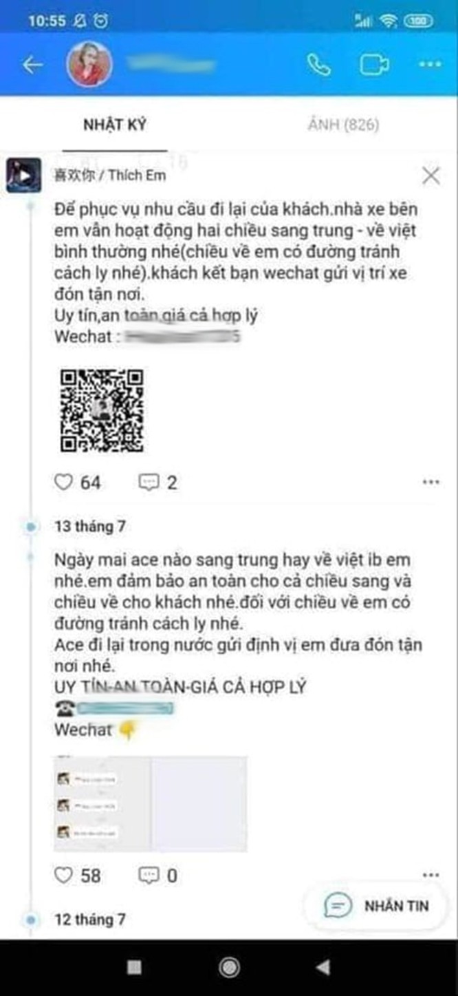 Giật mình với những quảng cáo đưa người qua biên giới Việt - Trung trốn cách ly trên mạng xã hội - ảnh 4