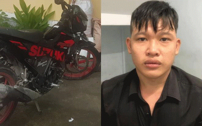 Đi xe máy giật điện thoại trên phố, tên cướp bị nạn nhân đạp ngã - 1