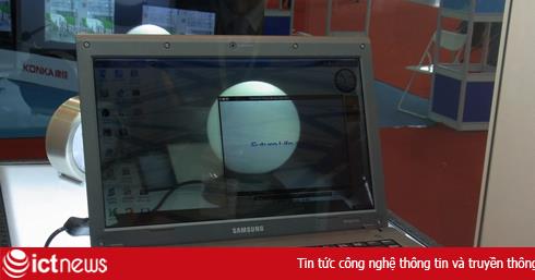 Laptop Samsung dùng màn hình trong suốt