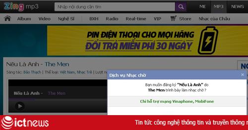 Tải nhạc chờ mạng MobiFone trực tiếp trên Zing Mp3