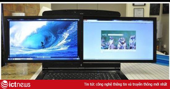 Laptop hai màn hình LED HD sắp lên kệ