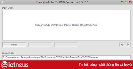 Ghi DVD từ clip ở YouTube