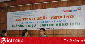 VietinBank trao thưởng laptop cho sinh viên