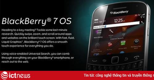 BlackBerry OS7 và 7.1 đạt chứng nhận FIPS 140-2