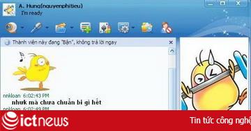 Chương trình chat có thêm bộ emoticon Gà Gunny