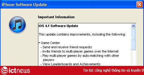 Apple bắt đầu cho tải iOS 4.1