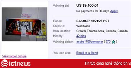 Bán 1 đĩa game được 9.100 USD