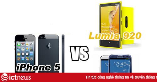 iPhone 5, Galaxy S3, Lumia 920: 