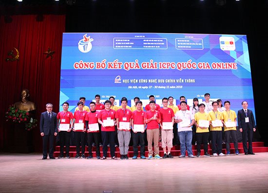 Trao 13 giải thưởng vòng quốc gia online kỳ thi lập trình ICPC 2018 | Công bố chính thức các giải thưởng vòng thi quốc gia kỳ thi lập trình ICPC 2018