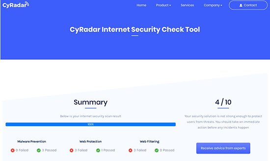 CyRadar cung cấp miễn phí công cụ đánh giá khả năng ngăn chặn tấn công mạng | Công cụ miễn phí giúp người dùng “chấm điểm” khả năng ngăn chặn tấn công mạng