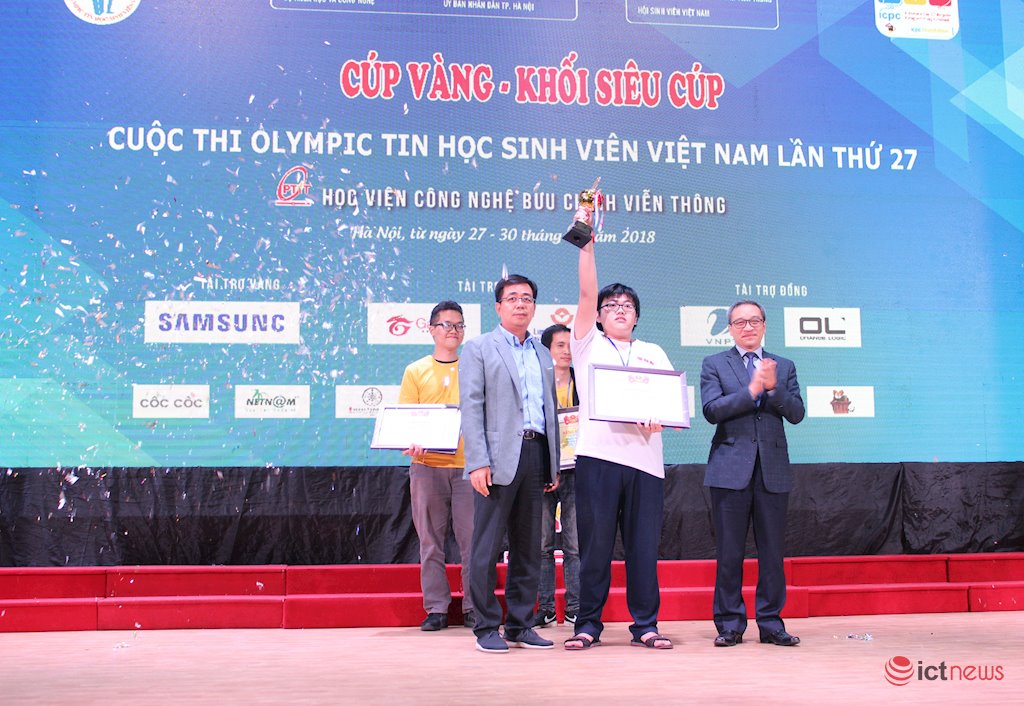 Sinh viên PTIT giành giải Nhất chuyên Tin tại Olympic Tin học Sinh viên Việt Nam lần thứ 27 | Sinh viên ĐH Bách khoa Hà Nội đoạt Huy chương Bạc thi lập trình ICPC Asia Hanoi 2018