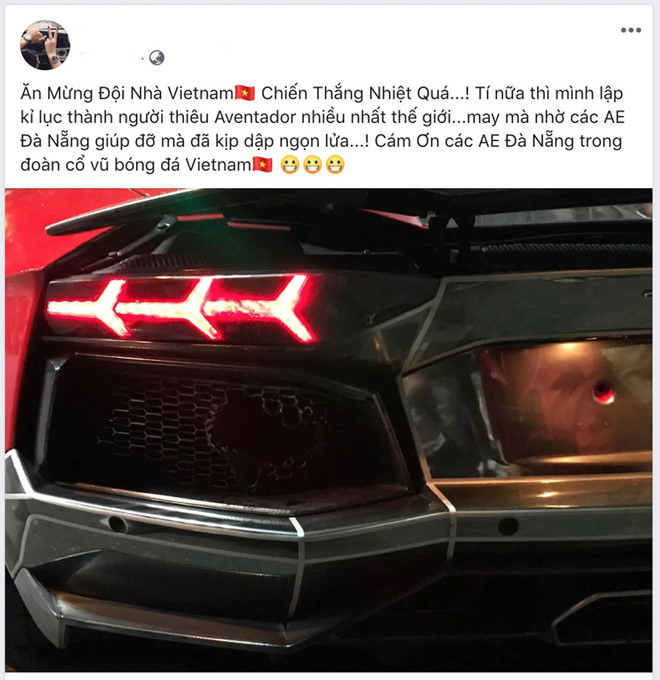 Di bao an mung, sieu xe Lamborghini net po chay duoi o Da Nang hinh anh 1