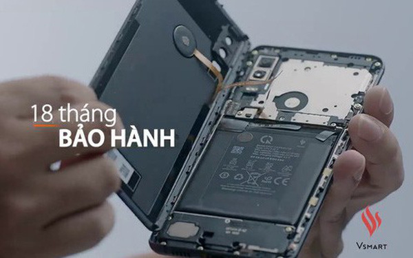Vsmart sẽ được bảo hành 18 tháng, là smartphone có thời gian bảo hành lâu nhất trên thị trường hiện nay