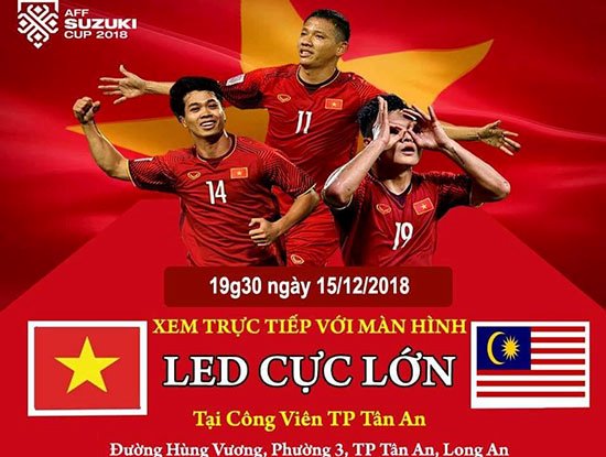VinaPhone tổ chức nhiều điểm xem Chung kết AFF Cup 2018 giữa Việt Nam vs Malaysia trên màn hình lớn