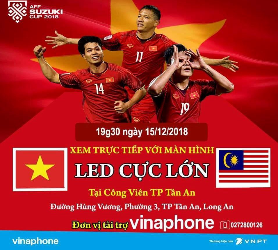 Danh sách các điểm VinaPhone tổ chức xem trận Chung kết AFF Cup 2018 trên màn hình lớn | VinaPhone tổ chức nhiều điểm xem trên màn hình lớn trận Chung kết AFF Cup 2018 giữa Việt Nam vs Malaysia