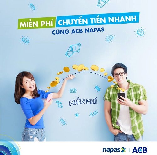 ACB miễn phí dịch vụ chuyển tiền nhanh liên ngân hàng qua NAPAS