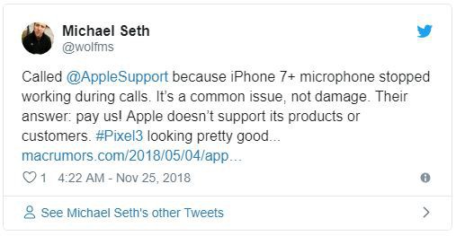 Khách hàng báo iPhone 7/7 Plus gặp lỗi micro sau khi lên đời iOS 12.1.1, Apple bảo bỏ 7 triệu đồng ra mà sửa - Ảnh 2.
