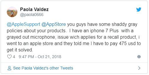 Khách hàng báo iPhone 7/7 Plus gặp lỗi micro sau khi lên đời iOS 12.1.1, Apple bảo bỏ 7 triệu đồng ra mà sửa - Ảnh 4.
