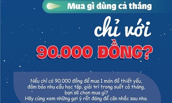 Mua gì dùng cả tháng chỉ với 90.000 đồng?