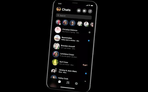 Đây chính là giao diện người dùng mới và chế độ Dark mode của Facebook Messenger