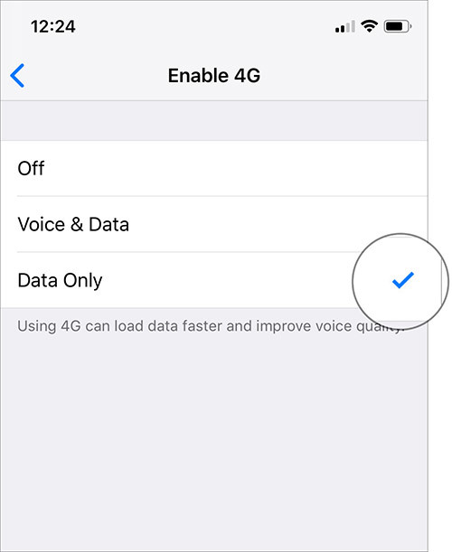 Cách sửa lỗi kết nối 3G/4G trên iOS 12.1.2