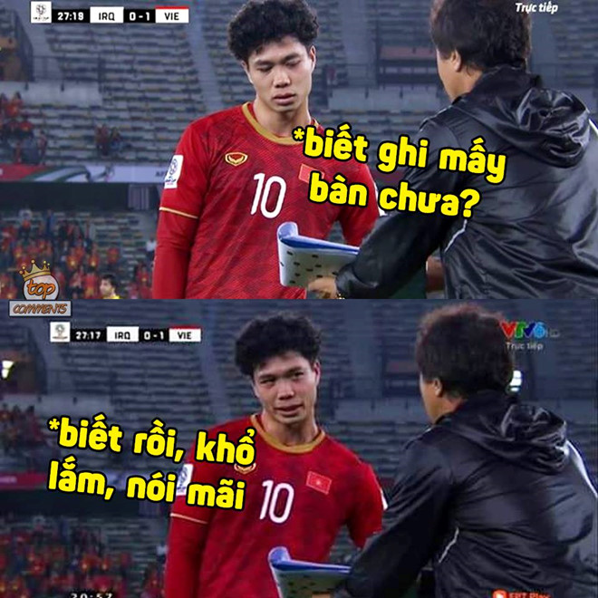 Anh che 'hoa mi' Cong Phuong sang nhat hiep 1 tran Viet Nam - Iraq hinh anh 4