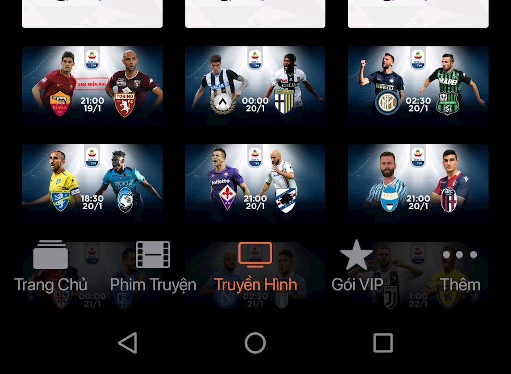 Hướng dẫn xem Serie A miễn phí trên FPT Play