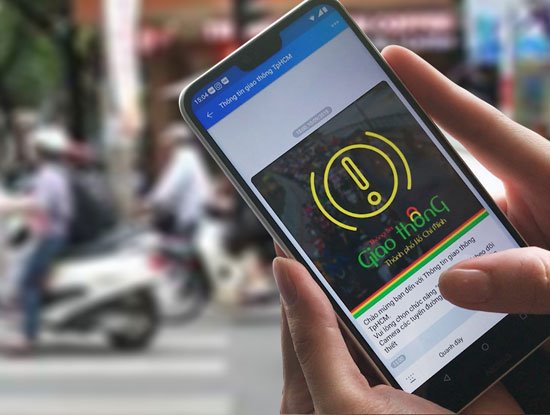 Người dân có thể phản ánh tình hình giao thông dịp Tết qua ứng dụng Zalo