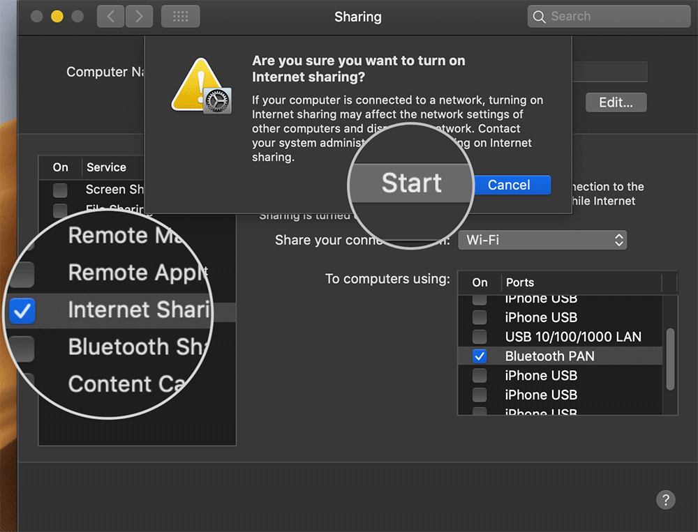 Chia sẻ kết nối Wi-Fi của MacBook cho iPhone hay iPad