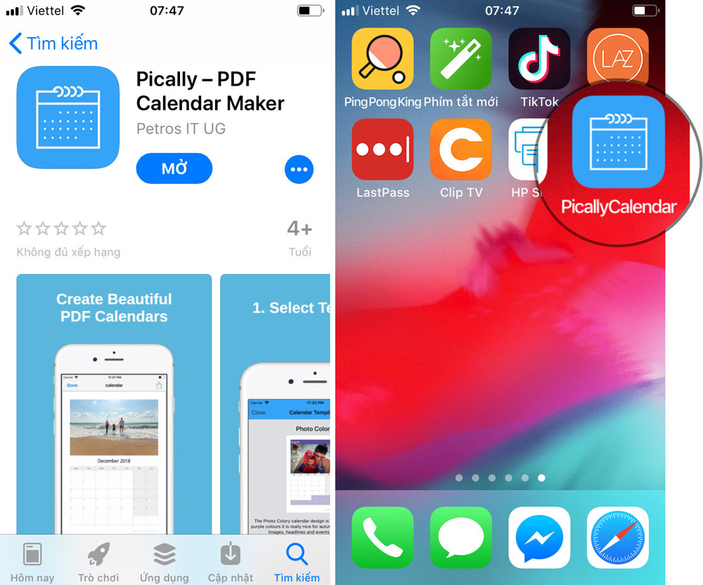 Cách tạo lịch năm mới 2019 từ ảnh chính bạn trên iOS và Android