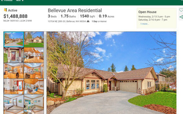 Căn nhà nơi Jeff Bezos sáng lập ra Amazon đang được rao bán với giá gần 1,5 triệu USD