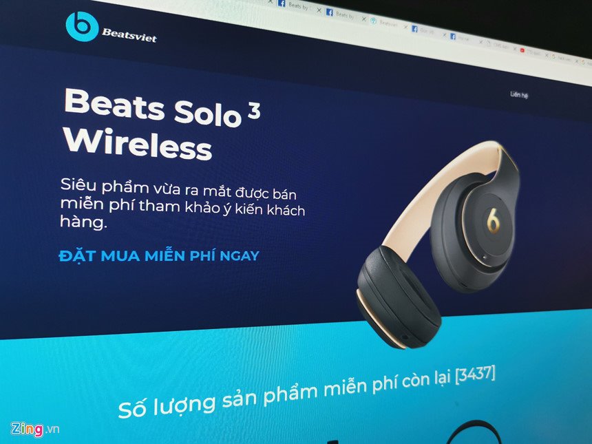 Lừa tặng tai nghe Beats trên Facebook kiếm 100 triệu/ngày ở VN