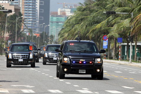 Nhung phuong tien tung phuc vu ong Trump tai Viet Nam hinh anh 1