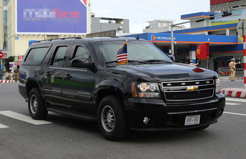 Nhung phuong tien tung phuc vu ong Trump tai Viet Nam hinh anh 6