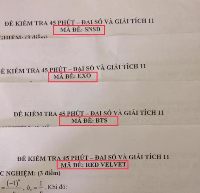 Thầy giáo Sơn La lấy tên nhóm BTS, EXO đặt cho mã đề thi Toán