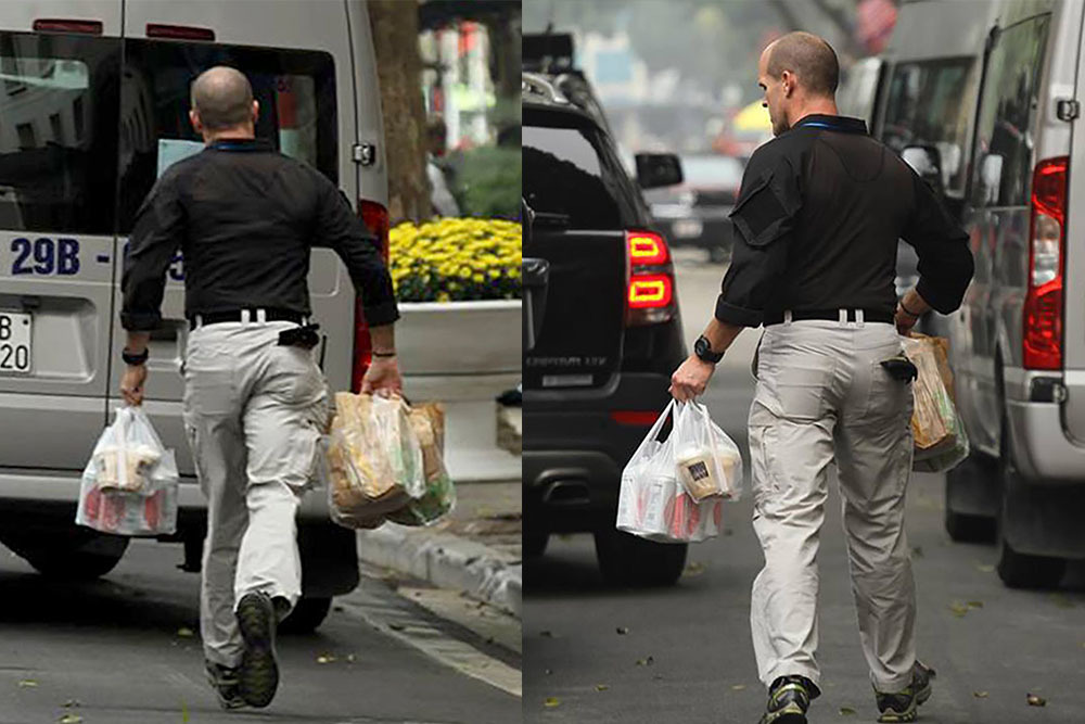 Bữa trưa chớp nhoáng của mật vụ Mỹ bên cổng khách sạn Metropole