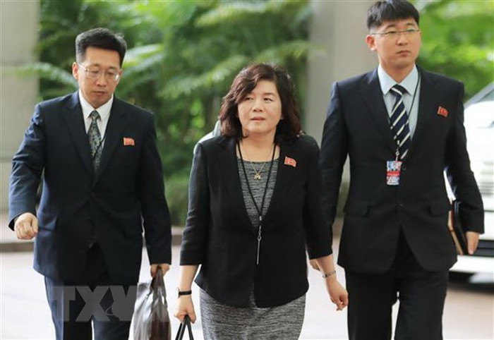 Nữ Thứ trưởng Triều Tiên đồng chủ trì họp báo lúc nửa đêm ở Melia là ai?