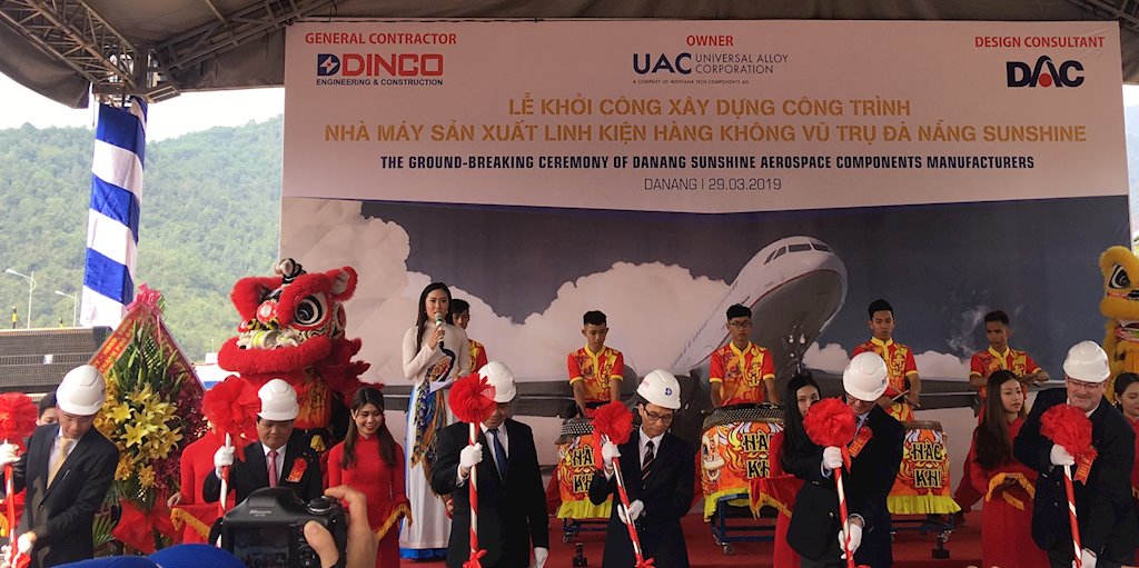Đà Nẵng: Khởi công dự án nhà máy sản xuất linh kiện hàng không vũ trụ Sunshine trị giá 170 triệu USD