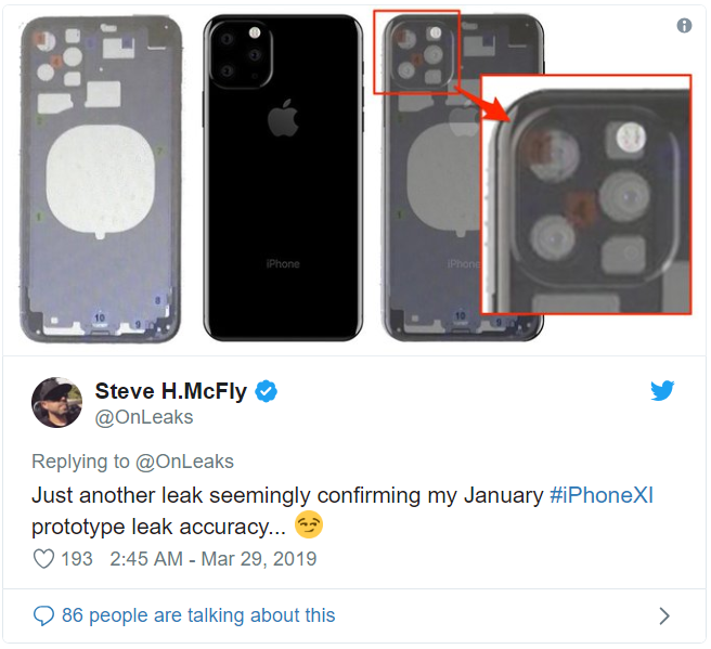 iPhone 11 đây rồi, cụm 3 camera nằm trong hình vuông y hệt Mate 20 Pro nhưng lại xếp lệch theo hình tam giác - Ảnh 1.