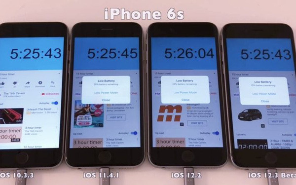 Cập nhật phiên bản iOS càng mới, iPhone càng tốn pin