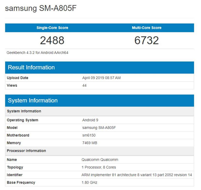 Galaxy A80 - smartphone dau tien co camera truot xoay sap ra mat hinh anh 1