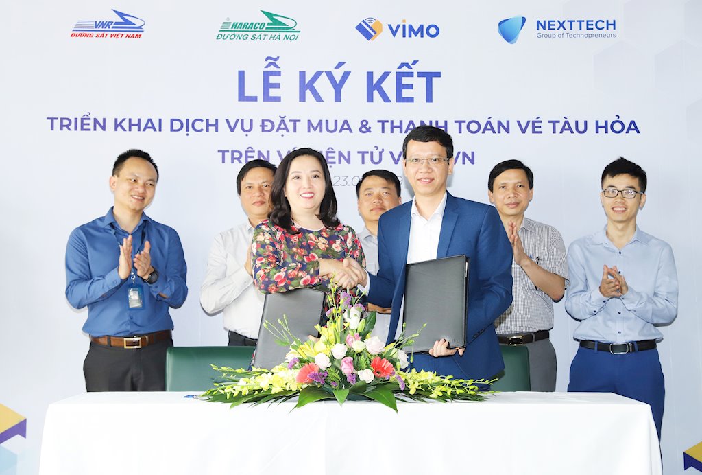 VIMO hợp tác với Đường sắt Hà Mội triển khai dịch vụ mua vé tàu trực tuyến | Người dùng đã có thể mua vé tàu trực tuyến trên Ví điện tử VIMO.VN | Đặt mua vé tàu chỉ với 2 phút thao tác trên ứng dụng ví điện tử VIMO.VN