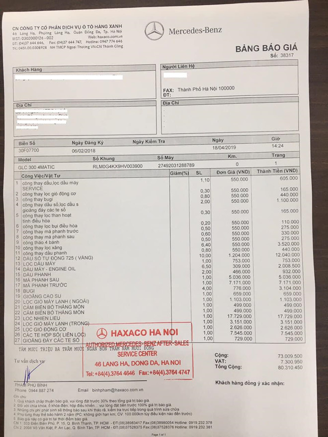 Xon xao Mercedes-Benz GLC 300 chay 1 nam, bao duong ton hon 80 trieu hinh anh 1