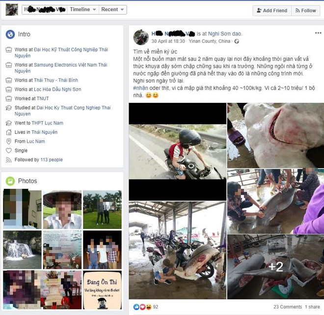 Thanh nien lam thit ca map dau bua, rao ban vay 10 trieu tren Facebook hinh anh 1 