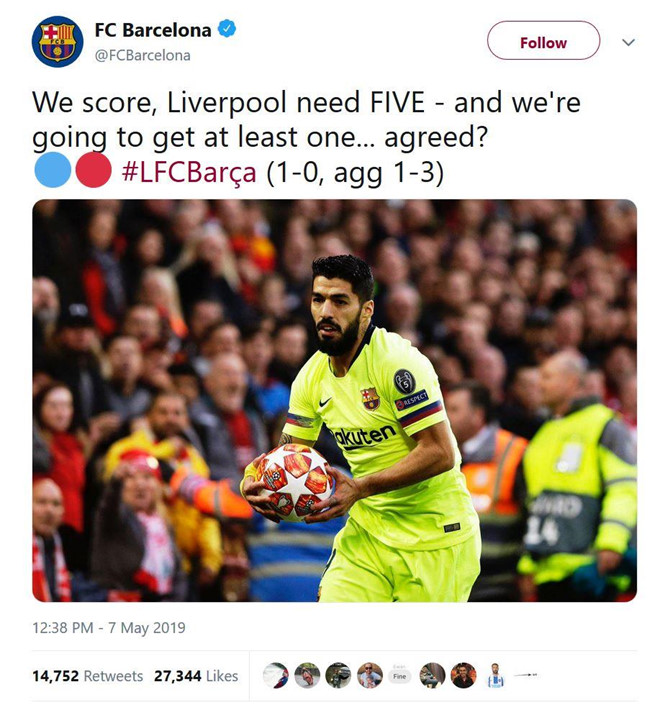 Internet dậy sóng sau đại chiến Liverpool và Barcelona