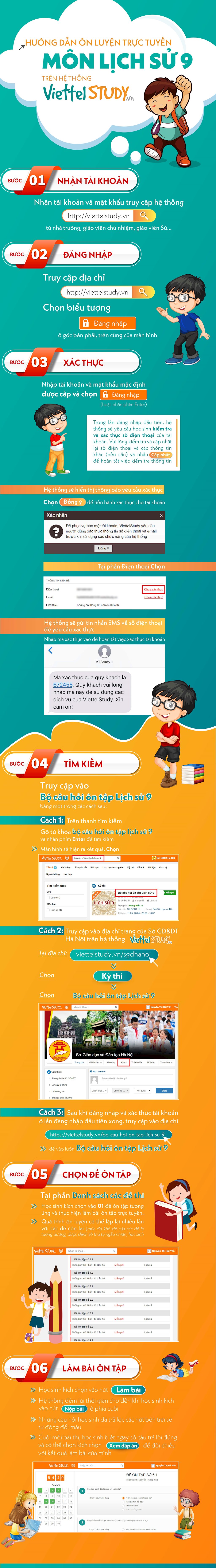 Ôn thi vào lớp 10 môn Lịch sử theo 24 bộ đề được Sở GD&ĐT Hà Nội đưa lên ViettelStudy.vn | 6 bước ôn luyện trực tuyến môn Lịch sử lớp 9 dành cho học sinh Hà Nội | Sở GD&ĐT hướng dẫn học sinh ôn luyện trực tuyến môn Lịch sử lớp 9