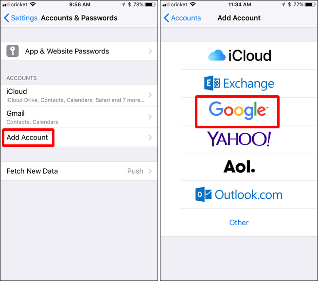 Cách đồng bộ danh bạ giữa điện thoại iPhone và Android