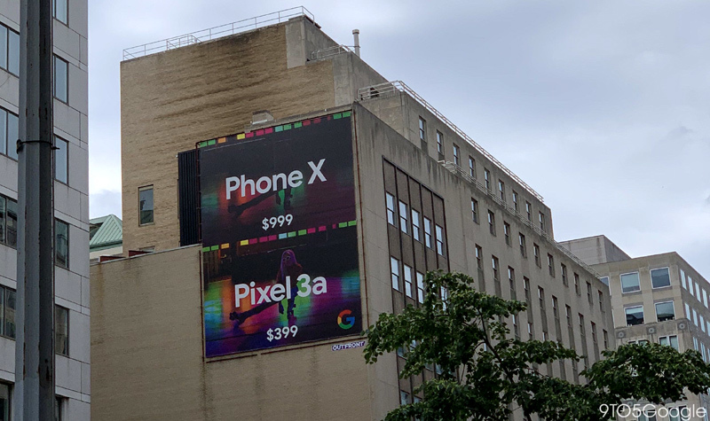 Google 'dìm' iPhone X bằng biển quảng cáo Pixel 3a
