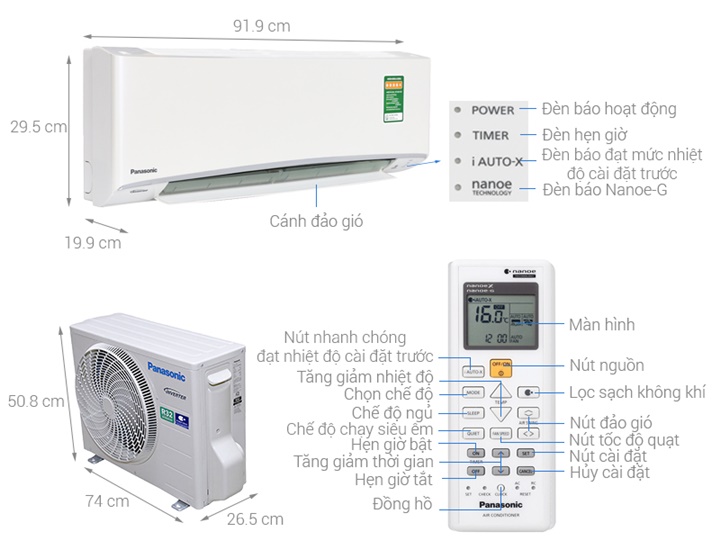 Giá điều hòa Panasonic ở các phân khúc